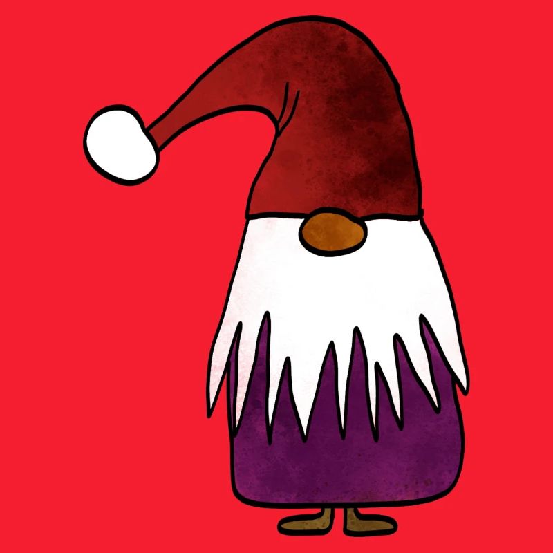 Gnome de Noël créatif avec chapeau aux couleurs déformées