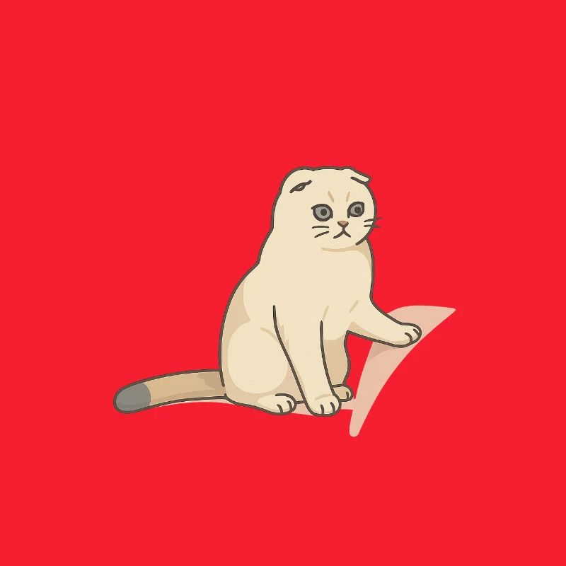 Cute Cat with a Melancholic Expression