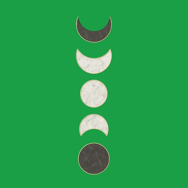 Moon Phases Marble Pattern