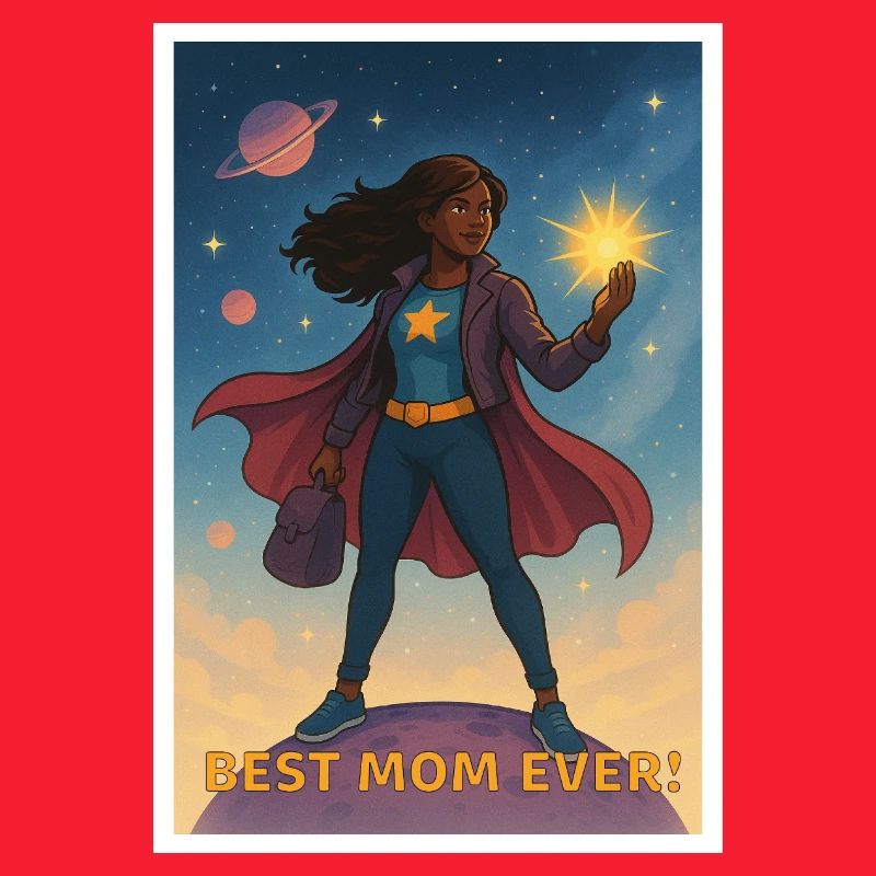 Beste Mutter aller Zeiten Superhelden Poster