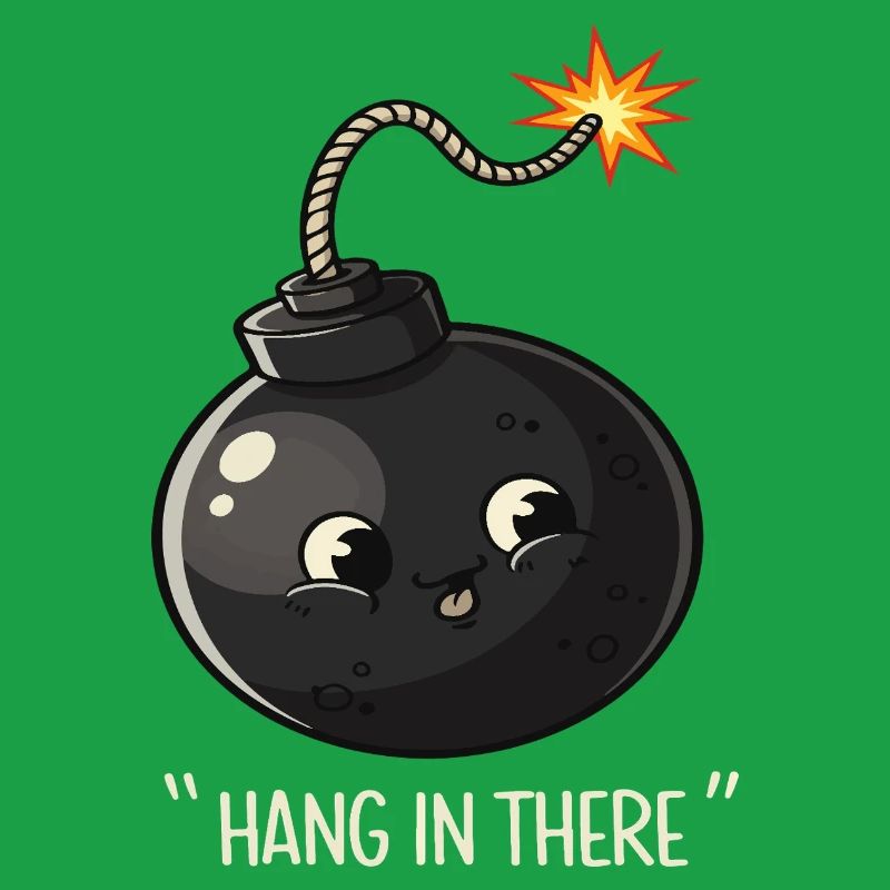 Kawaii Exploding Bomb Comic Design