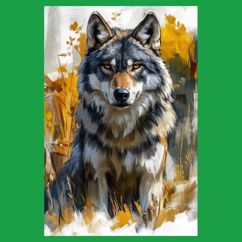 Illustration eines Wolfes