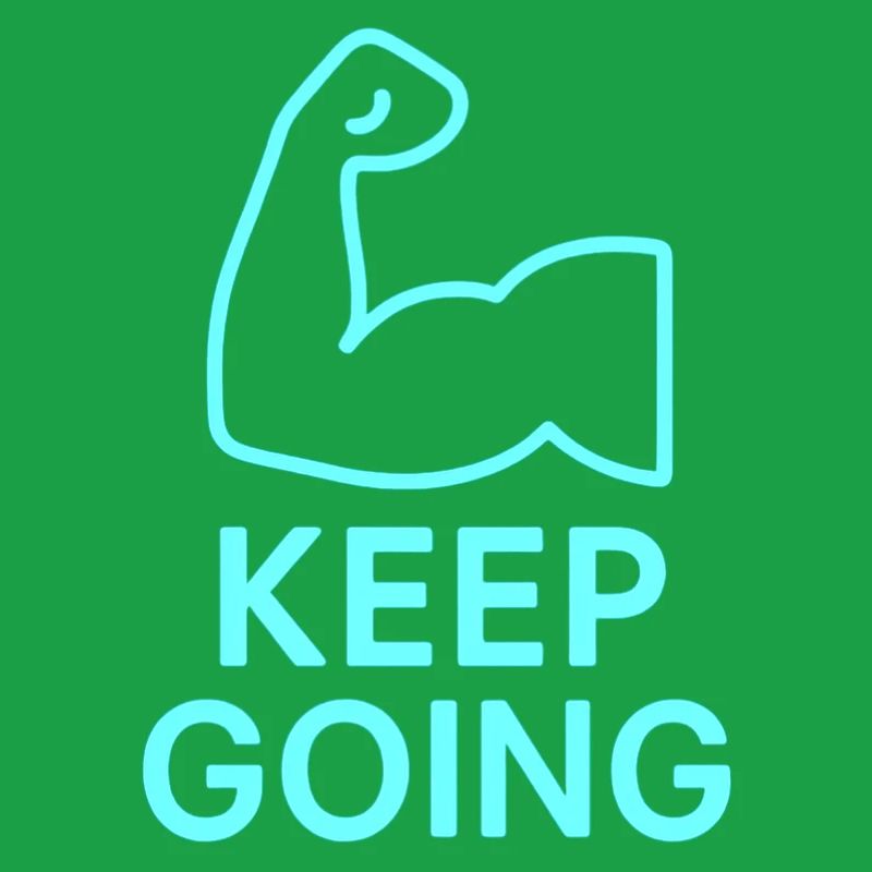 Durchhaltearm Keep Going