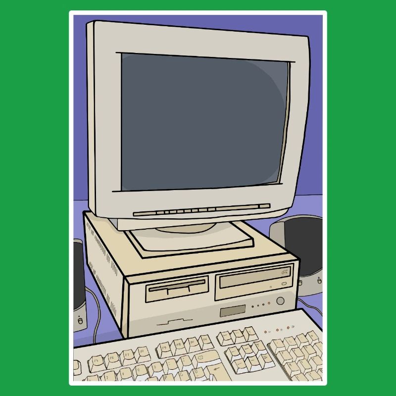 Retro Computer Desktop Setup
