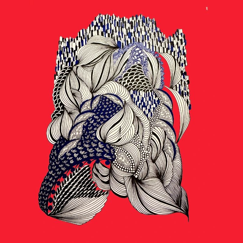 Indigo Leaf Weave Pattern