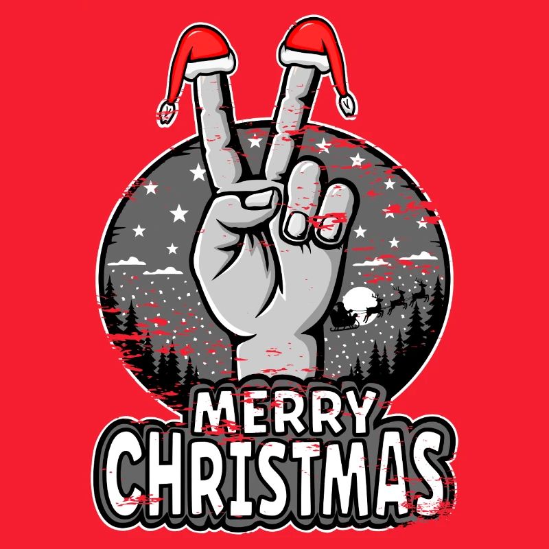 Conception du signe de paix de joyeux Noël