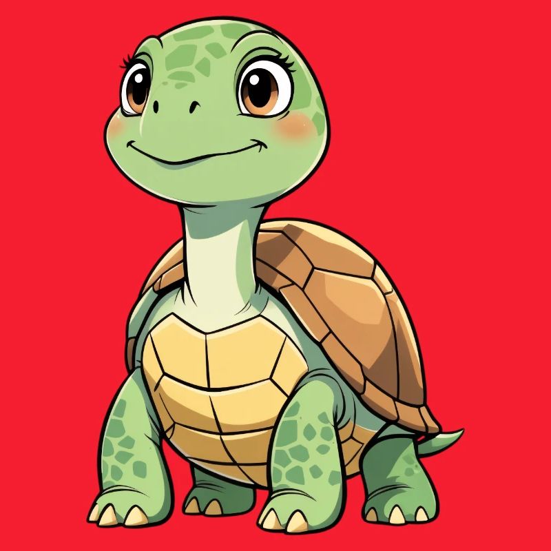 Green Turtle Cartoon Pattern
