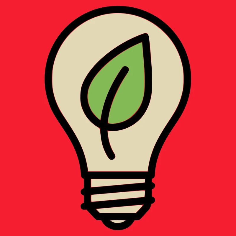 Idée de l’éco de feuilles d’ampoule