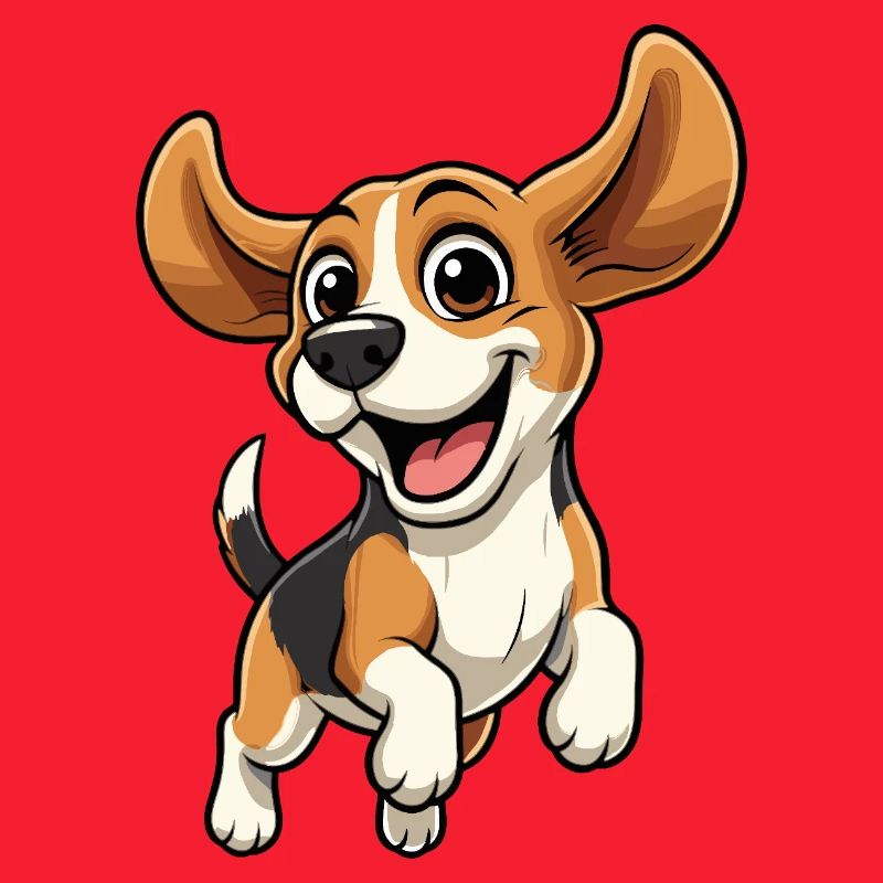 Joyeux saut de beagle