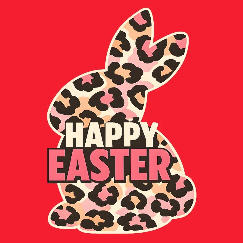 Happy Easter Easter Bunny Leopard