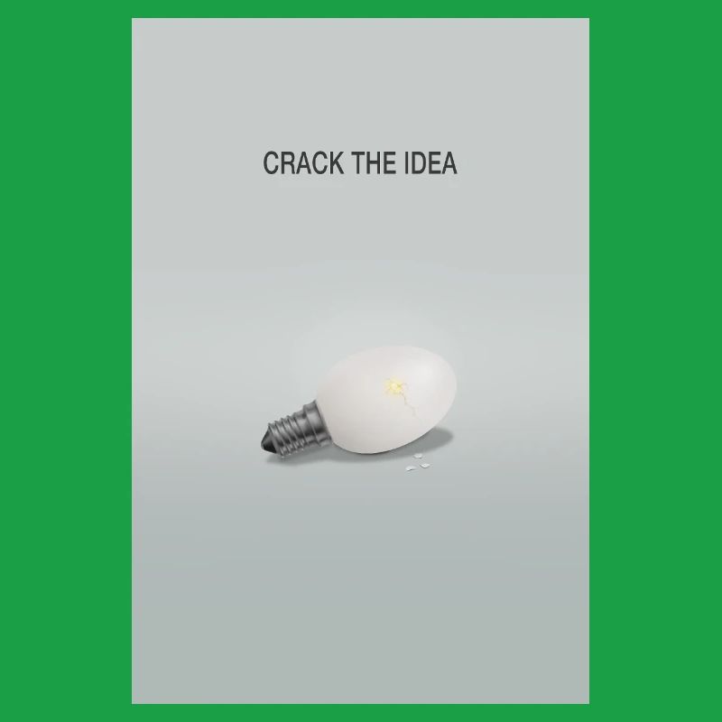 Affiche de pensée créative Crack The Idea