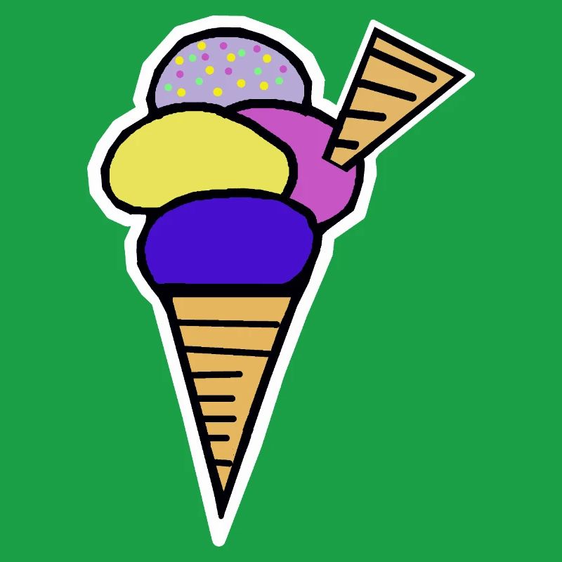 Eiswaffel Eiscreme Eis Kinder Retro