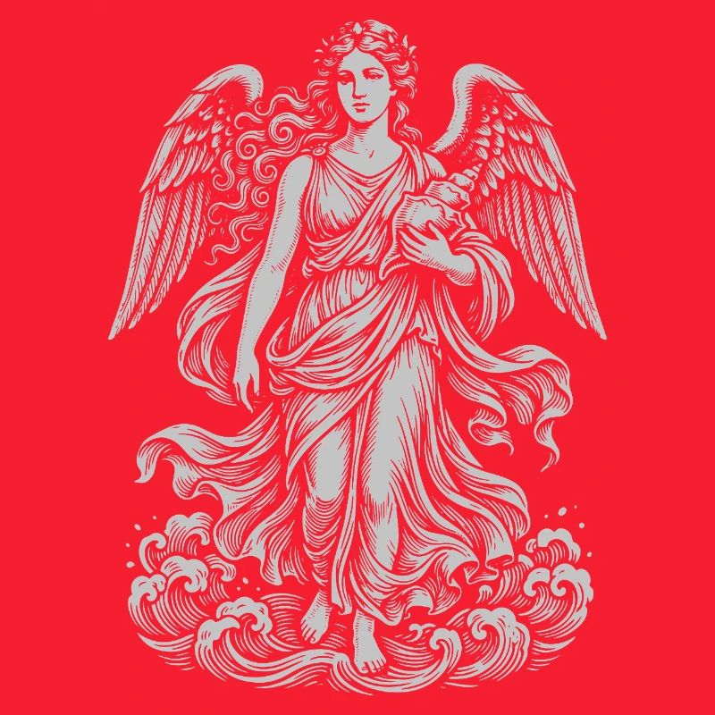 Celestial Angel in Clouded Tapestry