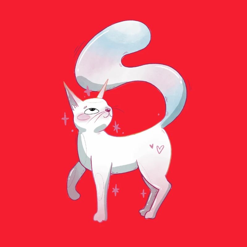 Cute cat trans pride