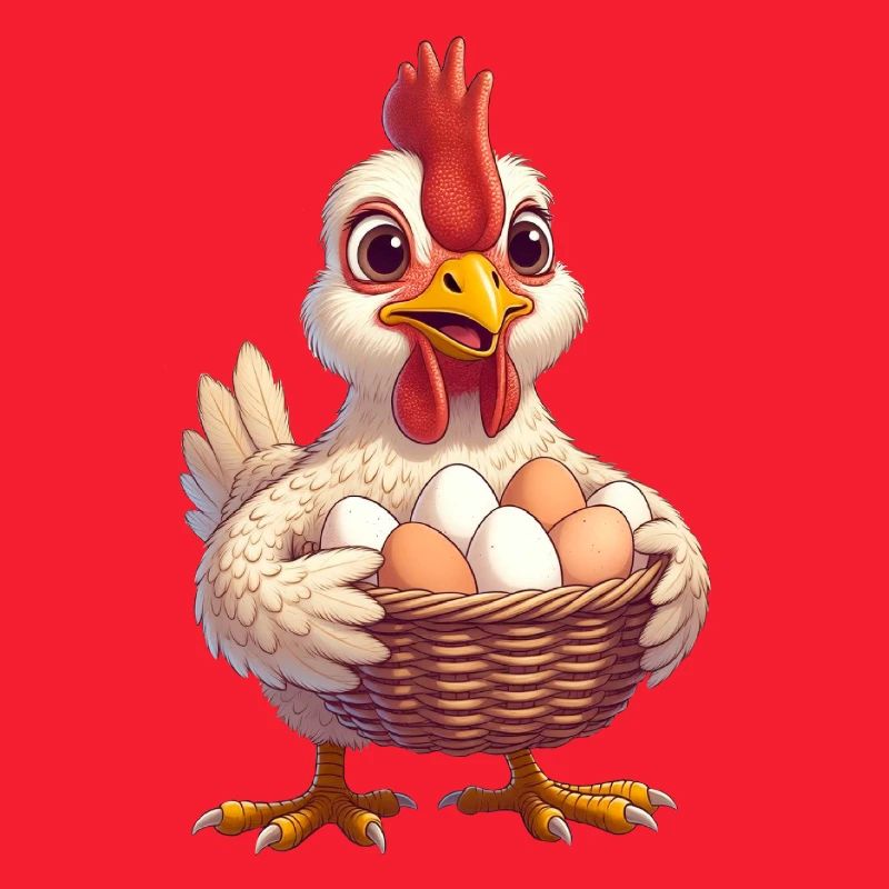 Chicken with egg basket