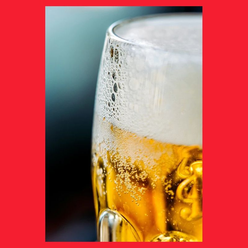 Light Gold Beer Glass Pattern