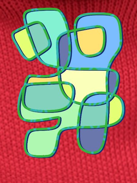 Patchwork Farbspiel Konturkunst