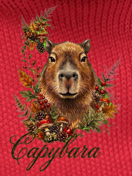 Herbstkapybara Walddesign