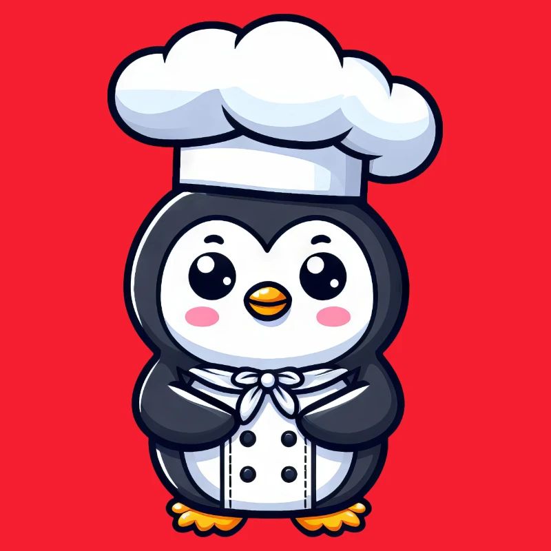 Mignon pingouin Chef bande dessinée conception de bande dessinée