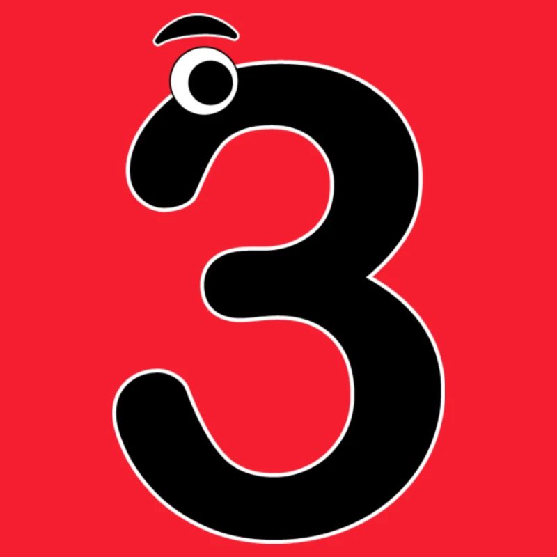 Number Three 3 Kids Birthday Learn Math