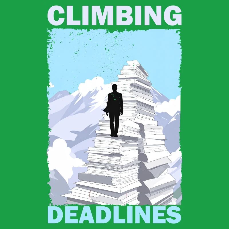 Grimper les délais - Funny Office Workload Mountai