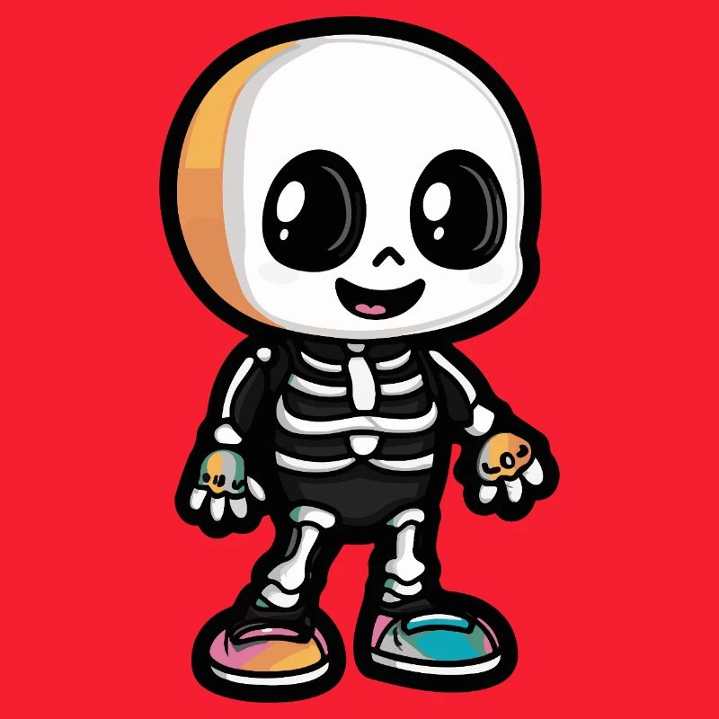 Skeleton Cute Halloween Comic
