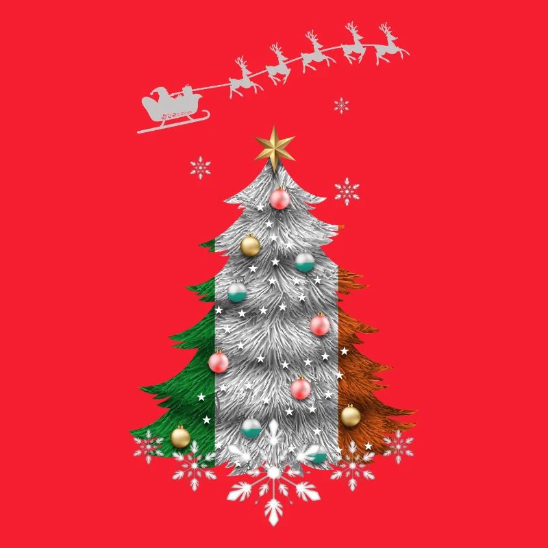Sapin de Noël avec drapeau irlandais