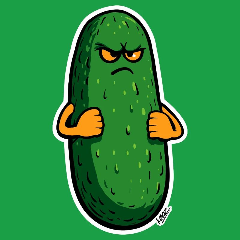 Grumpy Pickle Mascot