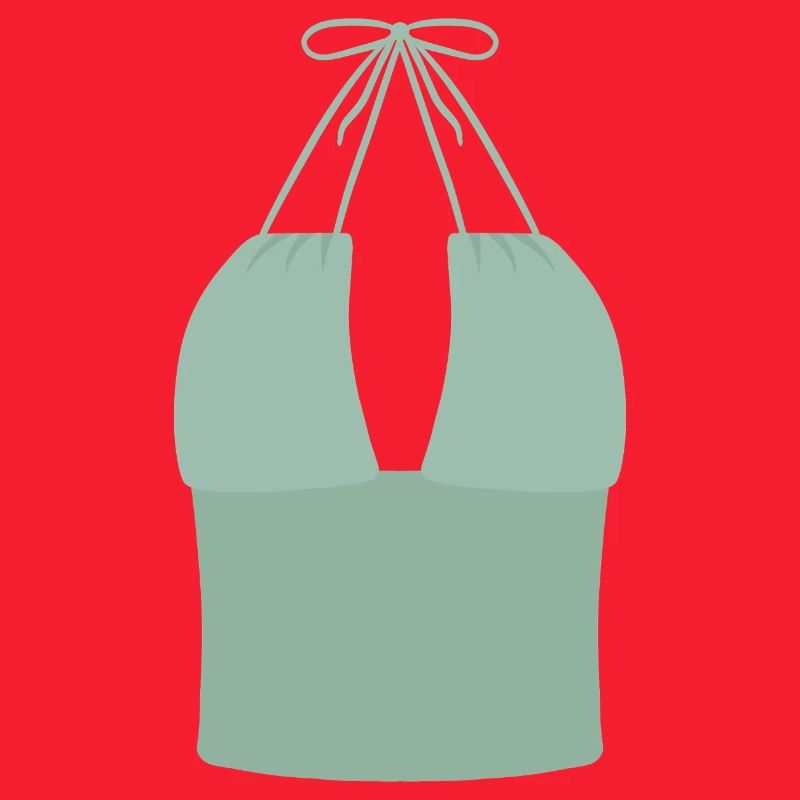 Mint Halter Bikini-Oberteil