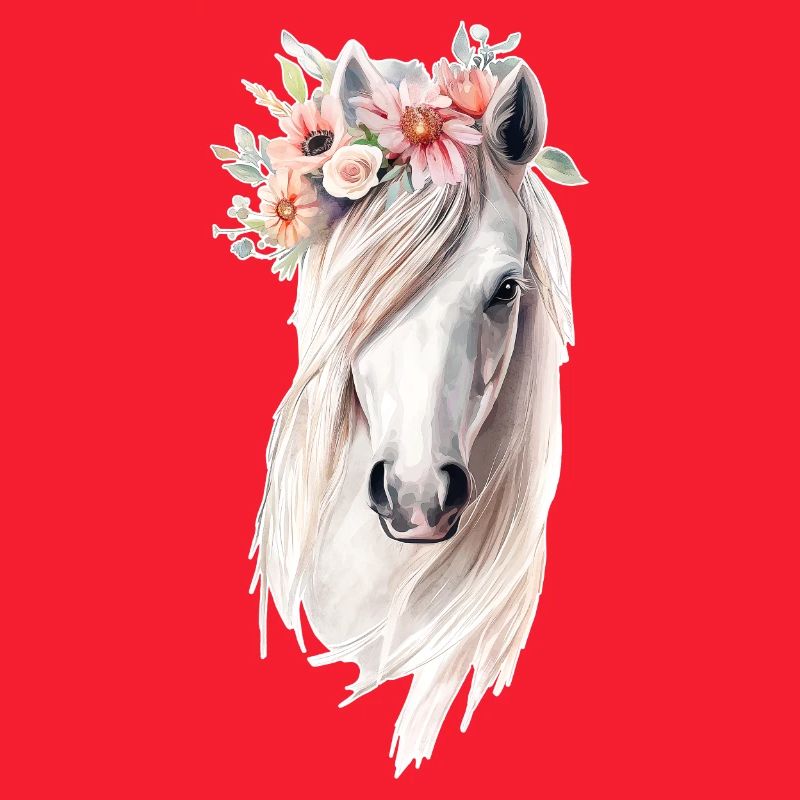 Pferd mit Blumen