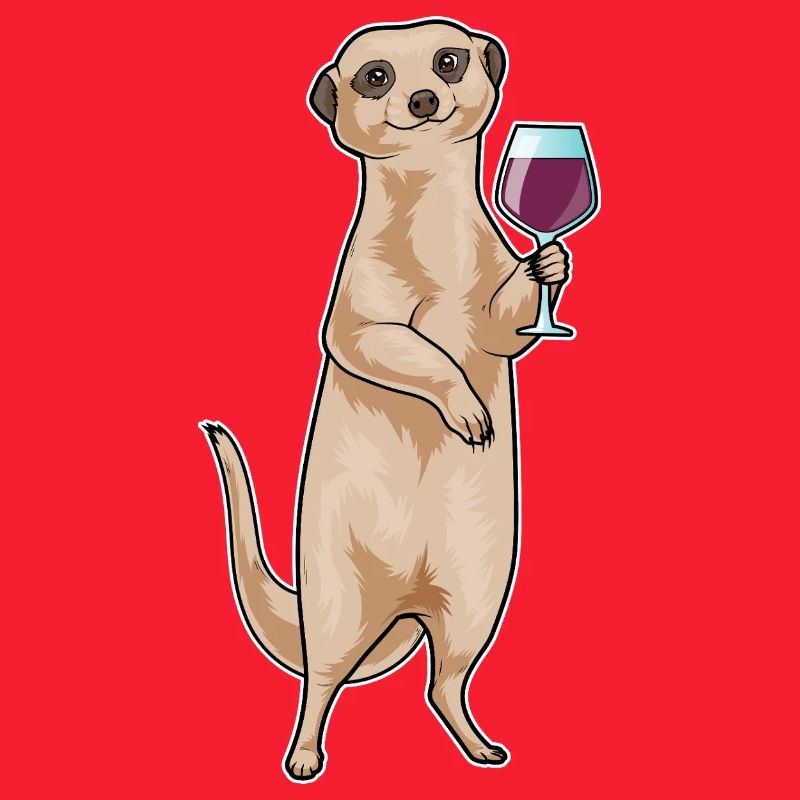 Erdmännchen Rotwein