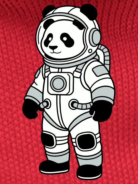 panda bear spacesuit