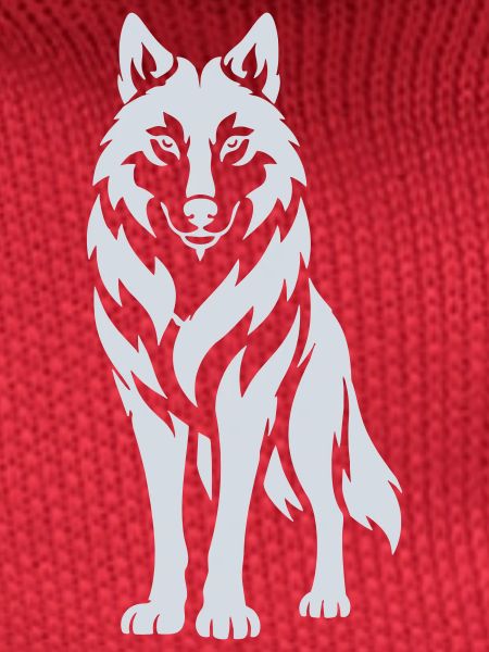 Wolf's Silhouette Contrast Design