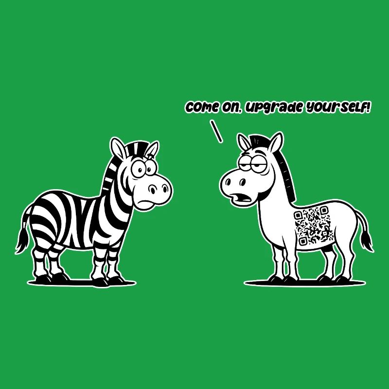 Funny Zebra with QR Code Upgrade