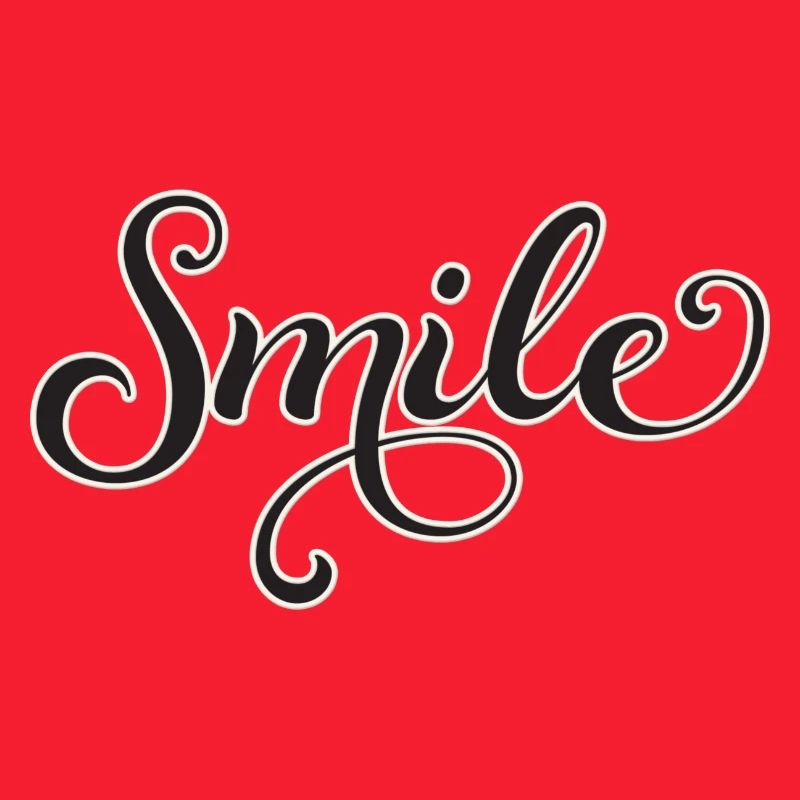 Smiling Script Lettering Smile