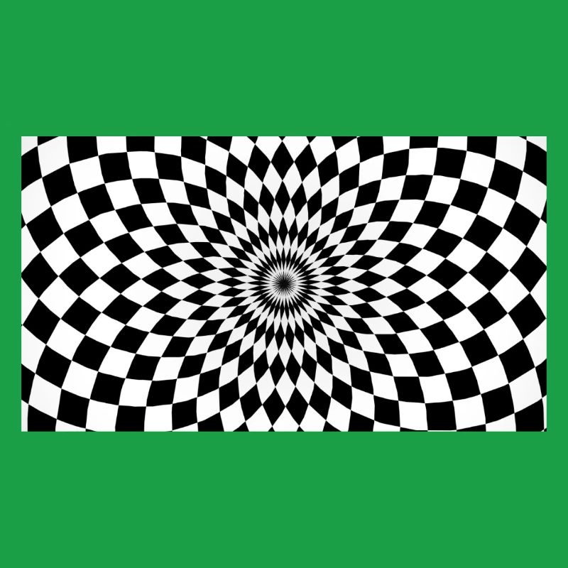 Optical Vortex Checker Illusion