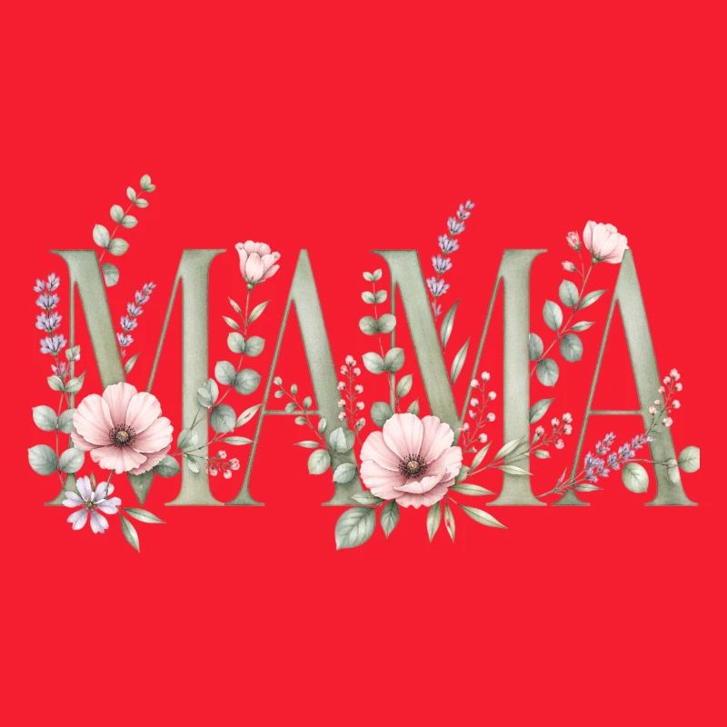 Conception typographique de Mom Blossoms
