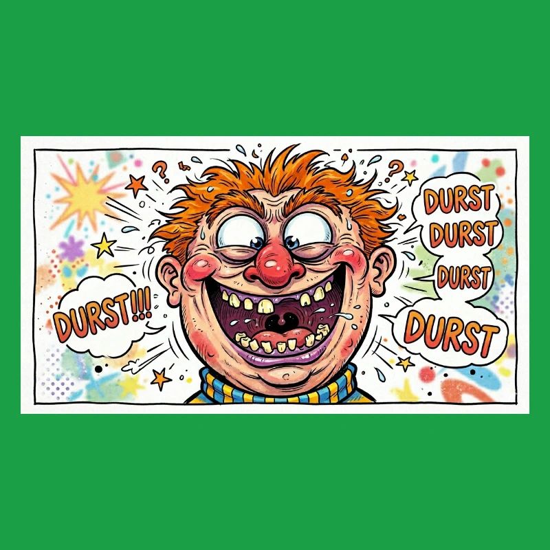 Durst-Karikatur Comicgesicht