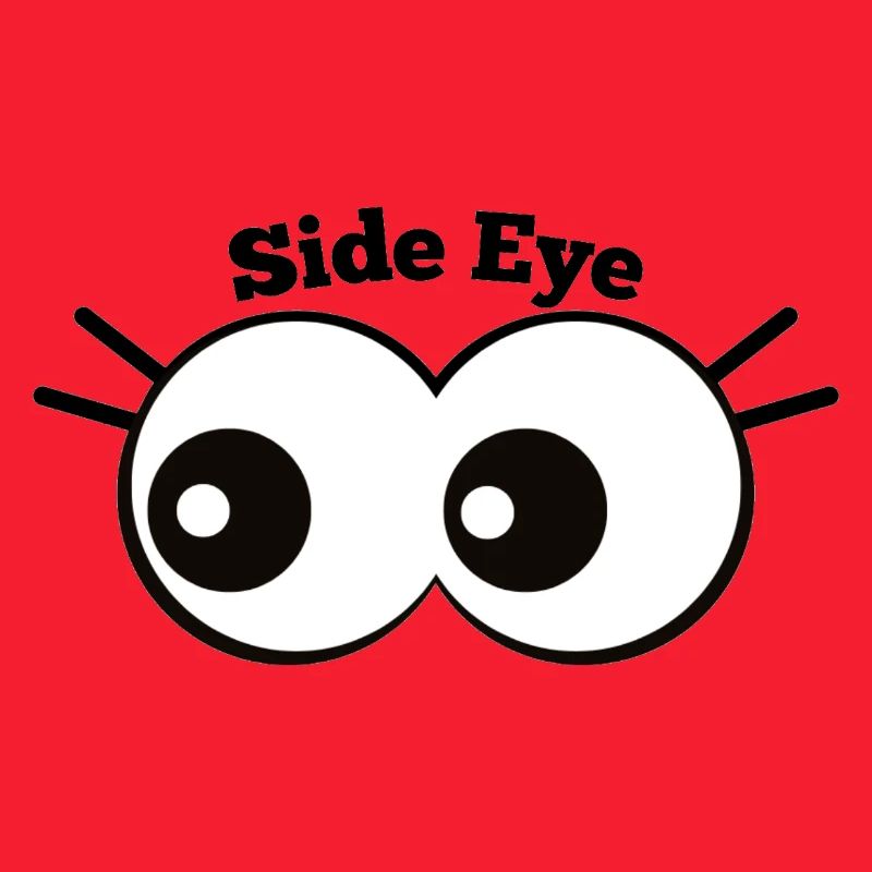 Oeil latéral dessin animé oeil blague