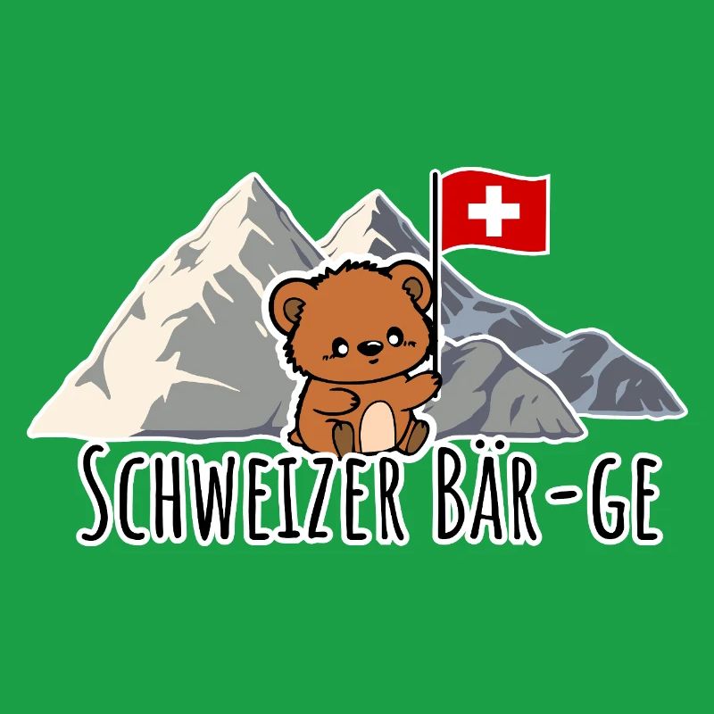 Niedlicher Schweizer Bär mit Schweizer Flagge süß!