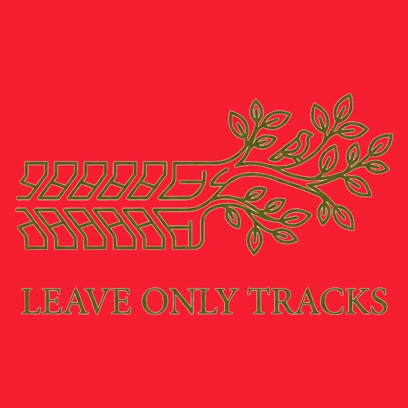 Leave Only Tracks Tree Tire Tread Art