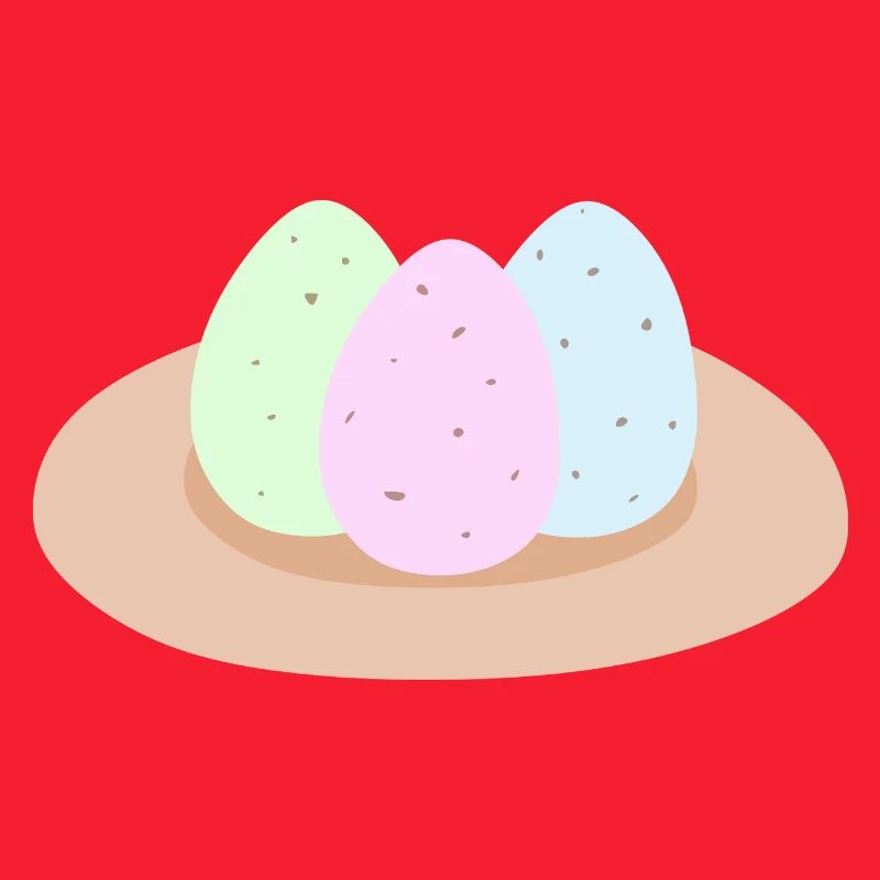 Pastell-Ostereier-Nest