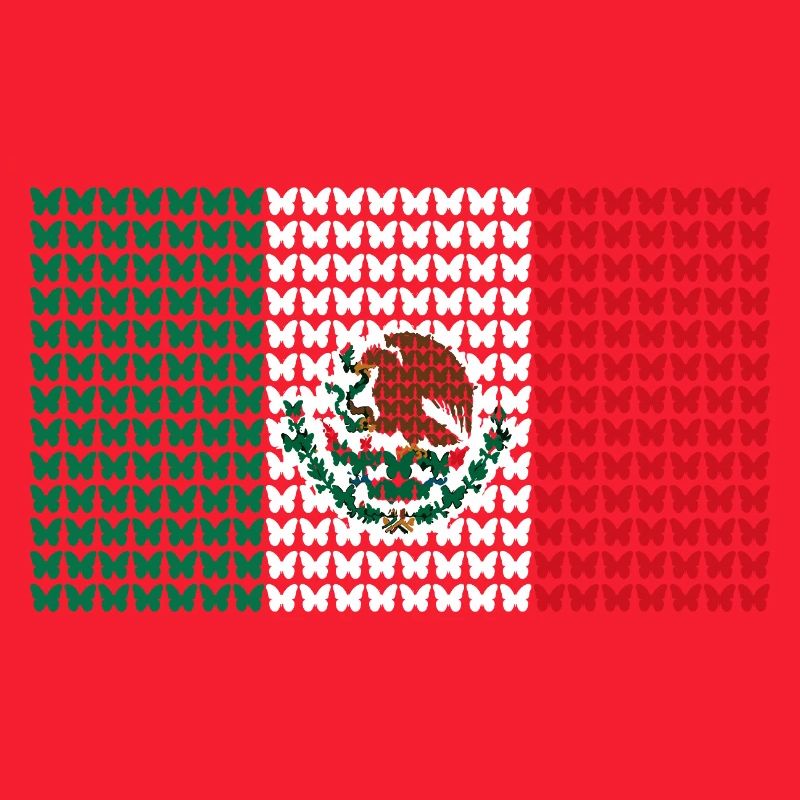 Mexico Raster Flag Pattern