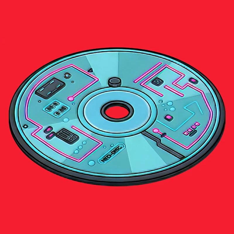 Digitale Zukunft Computer 90er Retro Design