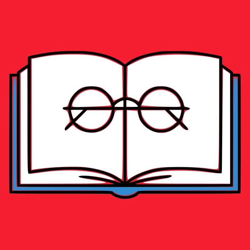 Offenes Buch Brille Schule