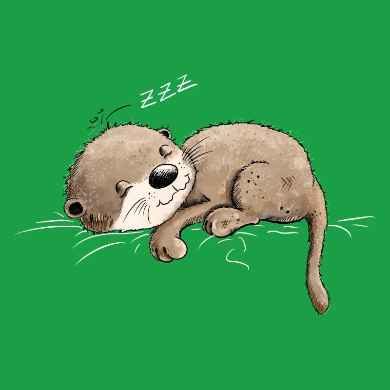 Dreaming otter takes a break