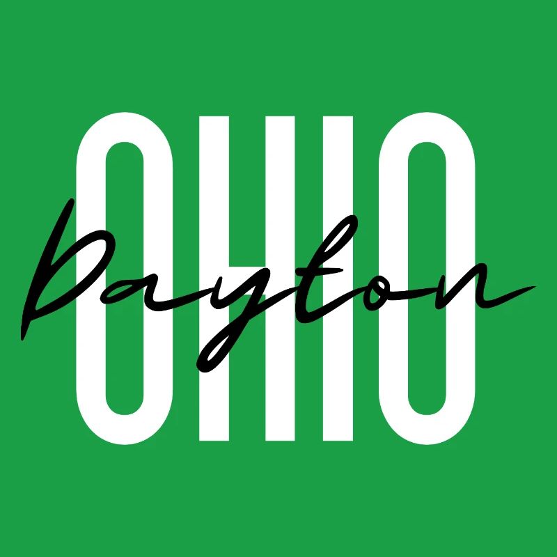 Ohio Script Overlay on Bold Block Letters