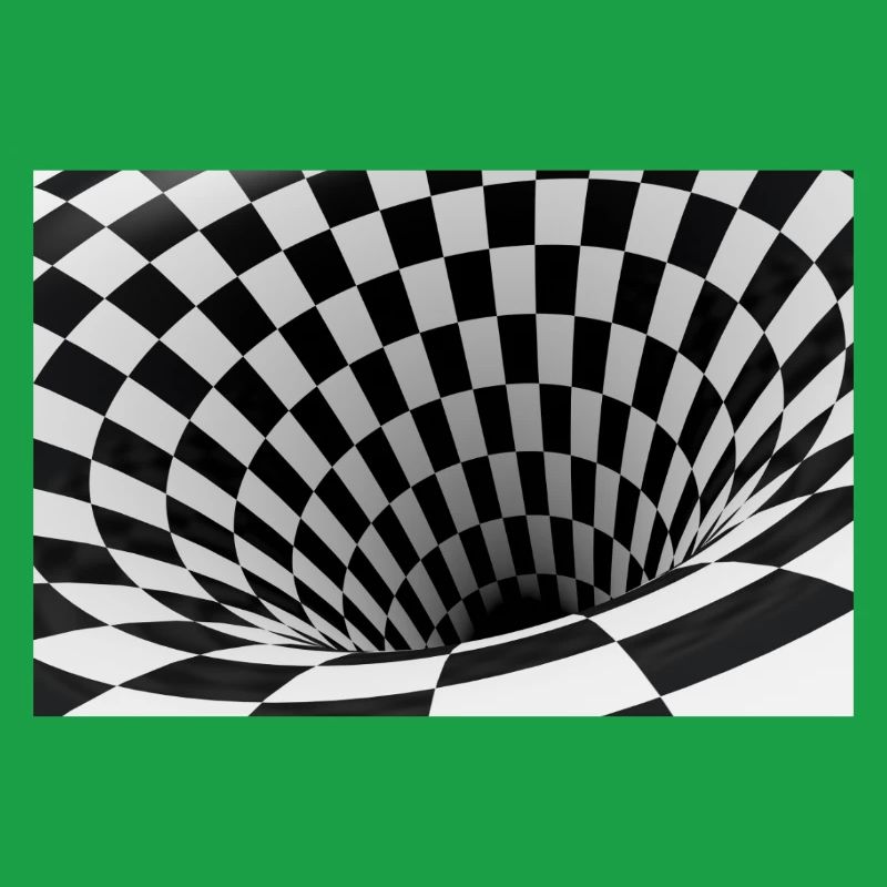 Black and white checkerboard vortex