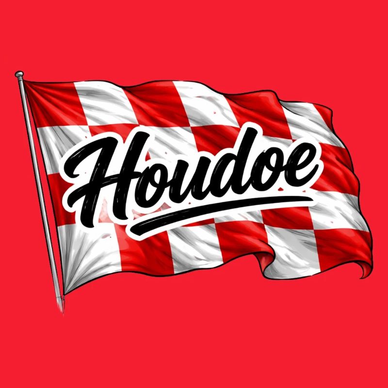 agitant le drapeau du Brabant avec Houdoe