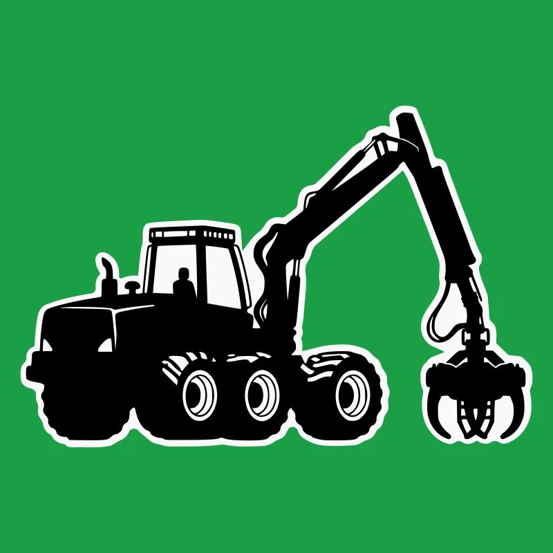 Silhouette de moissonneuse